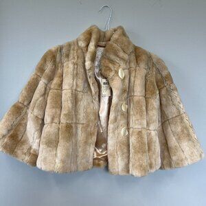 NWT Arden B Faux Fur Coat Beige Size Small